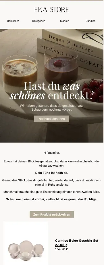 E-Mail-Design von Eka Store
